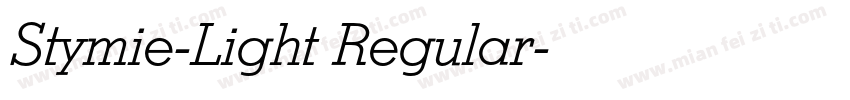 Stymie-Light Regular字体转换